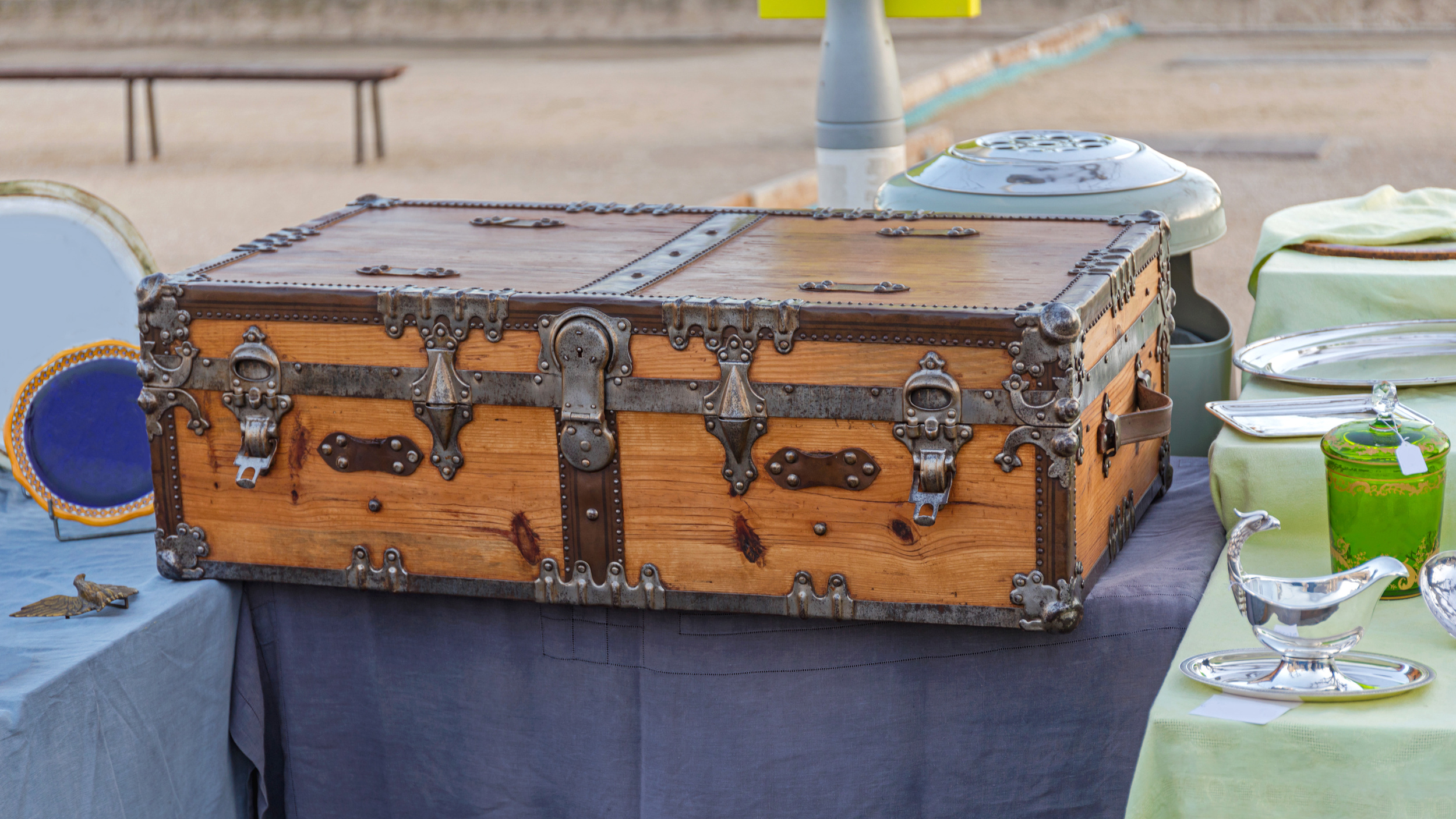 Wooden Trunk Chest Luggage